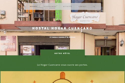 Hotel Hogar Cuencano - Design and complete development of the website