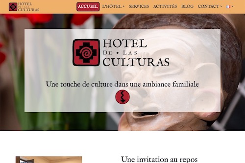 Hotel de las culturas - Design and complete development of the website, translation and social marketing